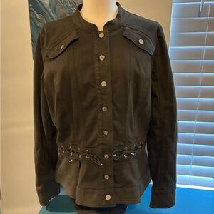White House Black Market Olive Green Utility Jacket
